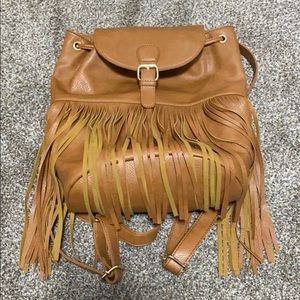 Chestnut Fringe Backpack